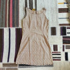 beautiful vintage free people dress brown and cream colored
